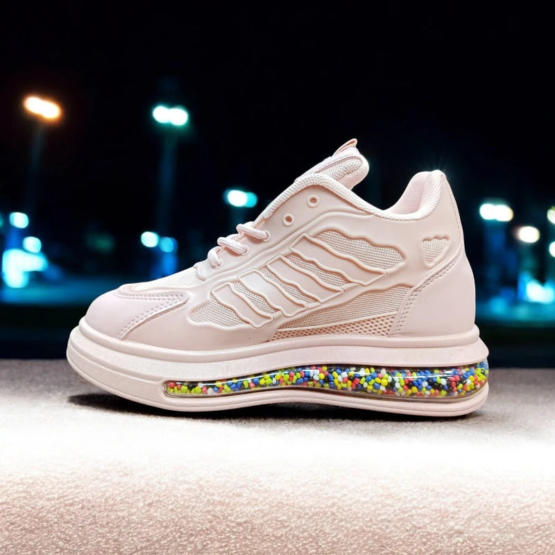 210 - Pink Sneakers with Star Pattern . হিজাব ,বোরকা, আর মডার্ন স্টাইলিশদের জন্য সেরা