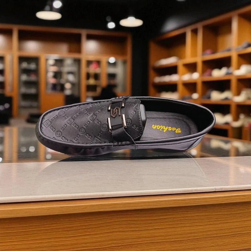 চায়না 117 Ornament Black Loafers – Premium Comfort Edition
