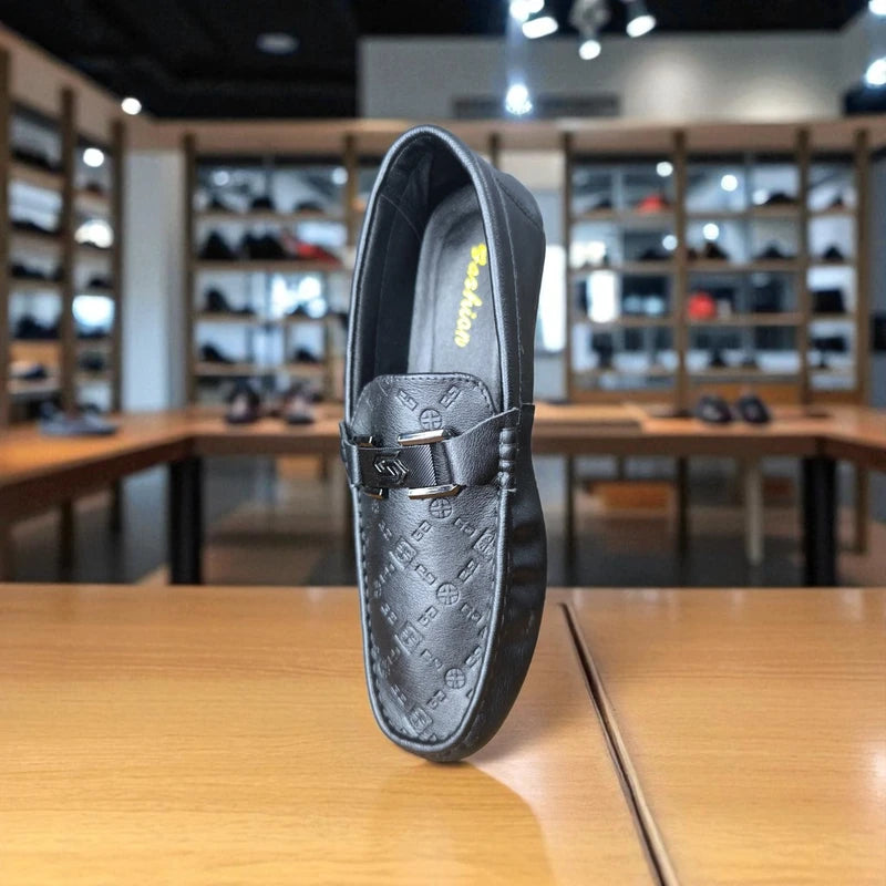 চায়না 117 Ornament Black Loafers – Premium Comfort Edition